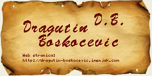 Dragutin Boškoćević vizit kartica